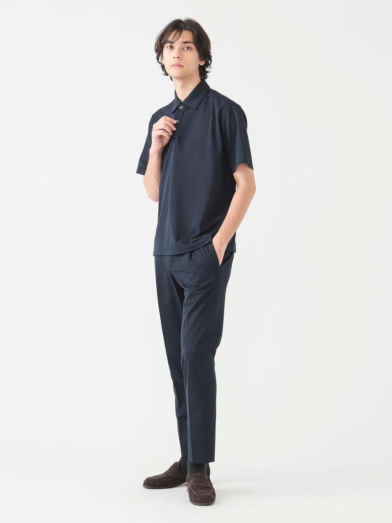 В:MING LIFE STORE by BEAMS Футболка-поло с коротким рукавом [100 шедевров BEAMS] Сетчатая футболка-поло Breeze Cool® (Подходит для сочетания), Мужской темно-синий, размер маленький