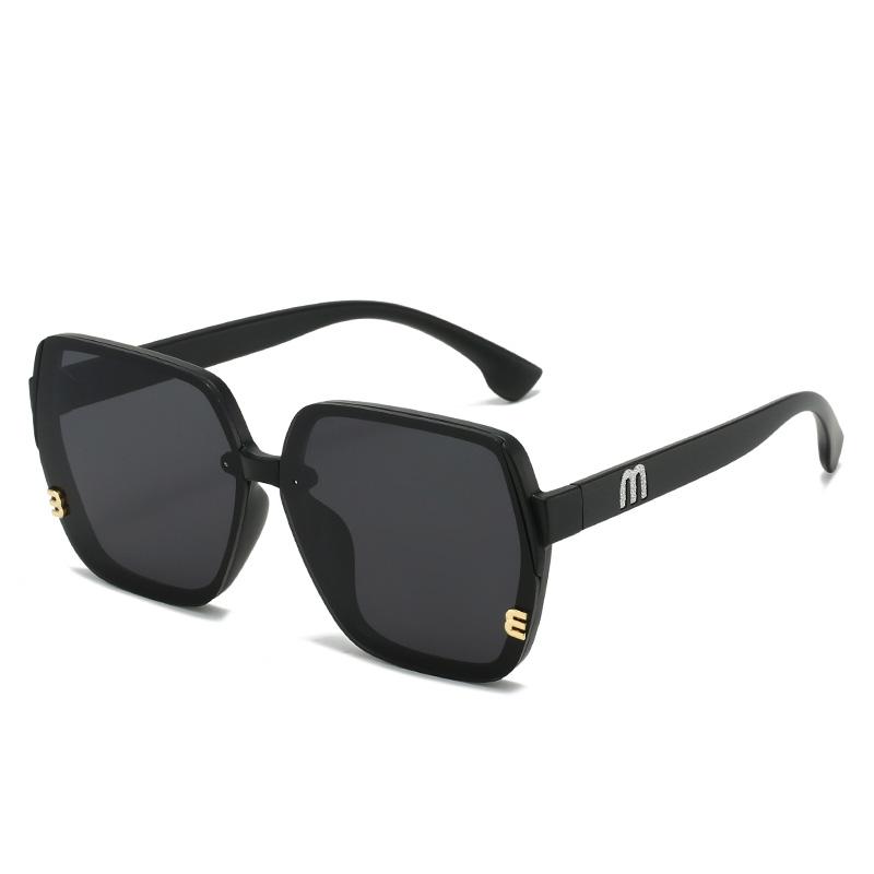 Брендовые Солнцезащитные Очки Женские Квадратные Классические Большая Рама Модные Мужские Прямоугольные Дизайн с Буквами Ретро Солнцезащитные Очки UV400