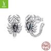 Серьги-пусеты из стерлингового серебра 925 пробы в стиле ретро, в виде скорпиона, трансграничный стиль Ins, персонализированные креативные мужские и женские серьги