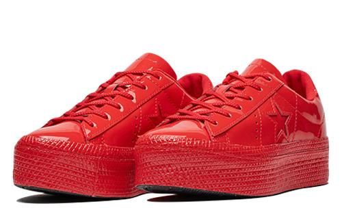Converse Женская платформа на одну звезду, цвет вишнево-красный, 562606c