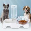 Автоматическая миска для питьевой воды для домашних животных, беззаботная миска для питьевой воды для домашних кошек, прозрачная миска для кошек с наклоненной защитой шеи