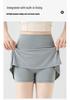 Women's Korean Sporty Pleated Tennis Skirt Shorts: Lightweight, Breathable, Anti-Exposure for Badminton & Yoga.