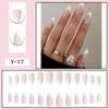 Reusable Press-On Nails With Cat Eye Effect Gradient Design Women Sweet Chic Style Wearable Nail Tips