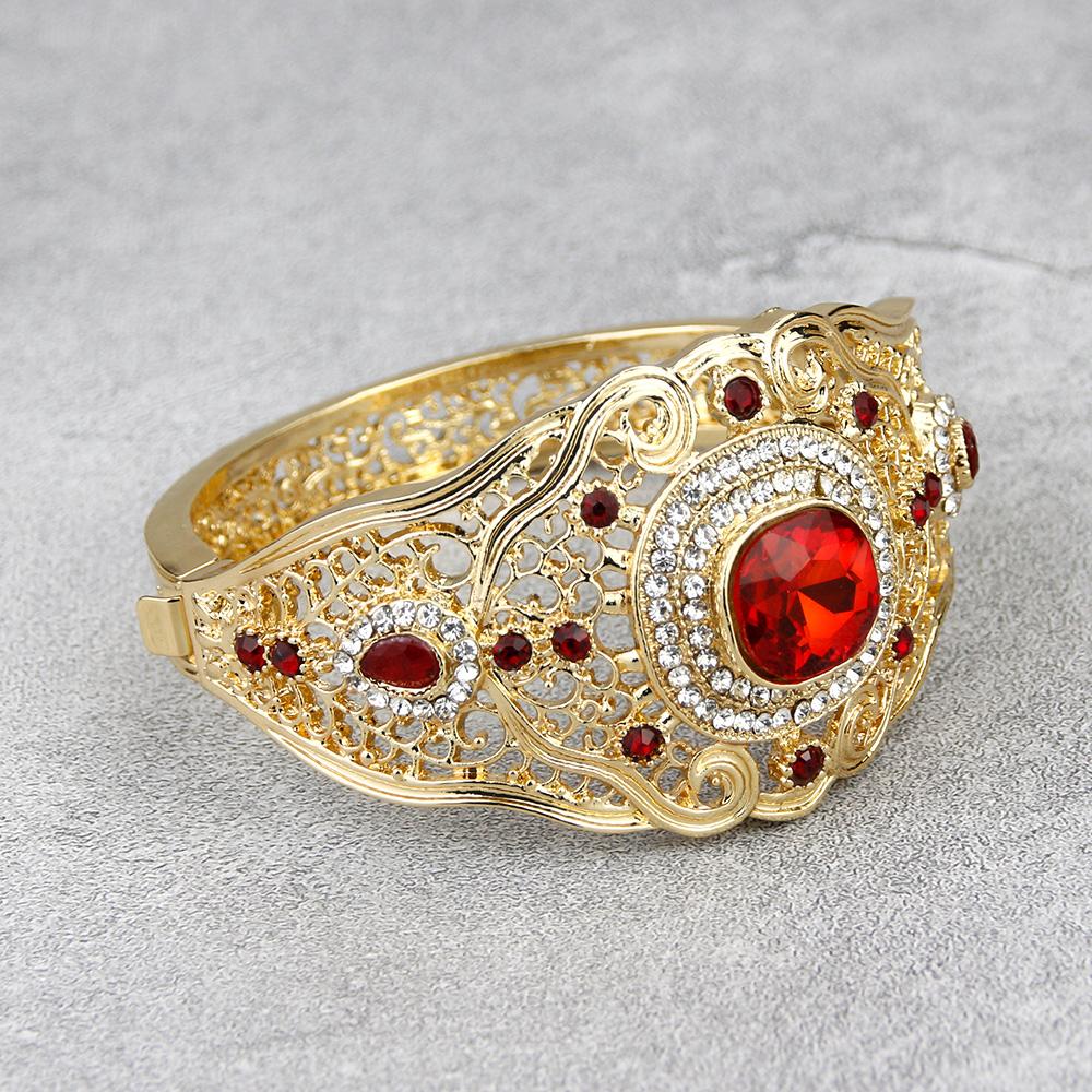 Шикарный женский браслет золотого цвета с цветком, браслет с кристаллами для невесты, свадебный ювелирный подарок