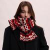 Jacquard Scarf Women's Autumn and Winter Scarf Hat Two-piece Set Shawl Women's Versatile Student Couple Warm Scarf
