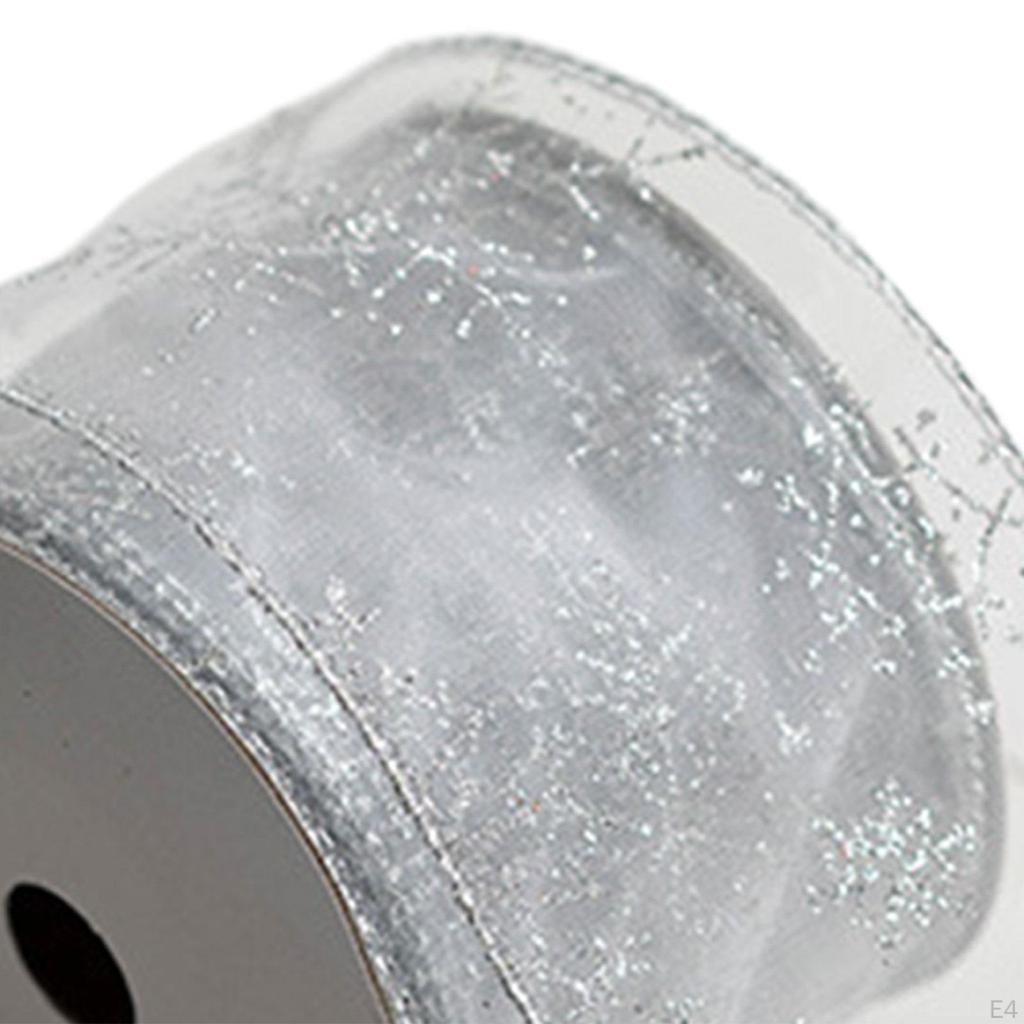 Christmas Ribbon Snowflake DIY 10 Yards Crafts Gifts Wrapping Xmas for Cake