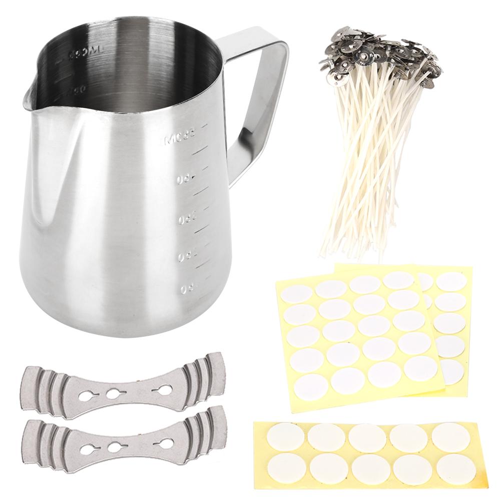 Набор для изготовления свечей Белая точечная наклейка Антикоррозийная нержавеющая сталь Плавильная чаша для воска Набор «сделай сам»