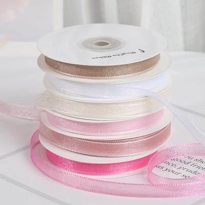 18 м/рулон 1 см односторонняя атласная лента DIY ручная работа ремесла ткань Рождество свадебное украшение шелковые ленты