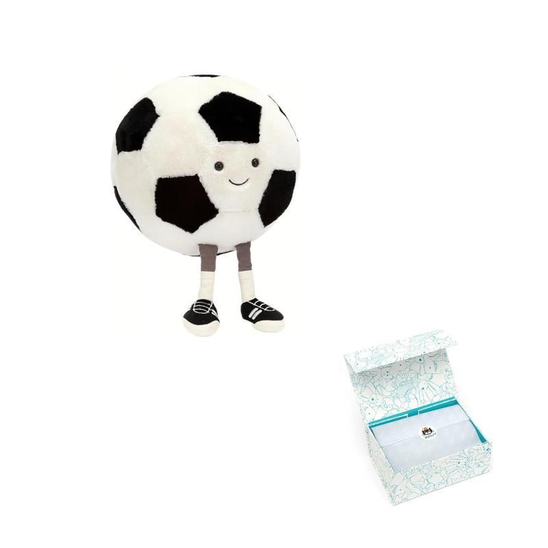 Jellycat Серия 'Веселый Спорт' Футбол Милая Кукла Плюшевая Кукла Высотой 22,8 см