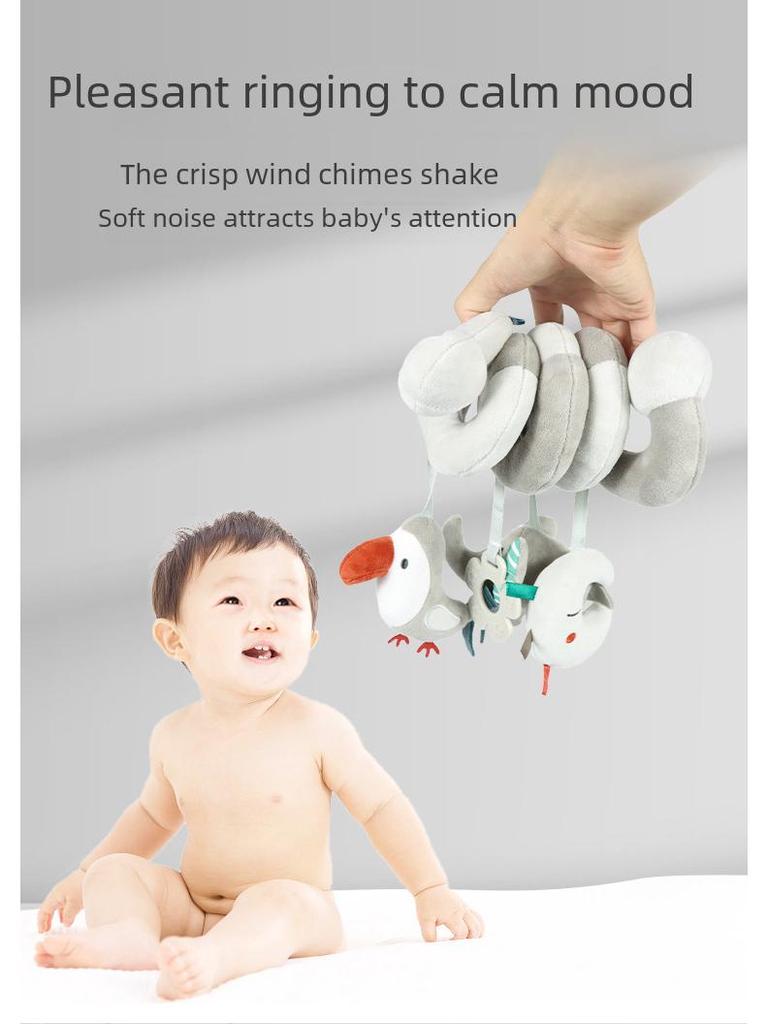 Мобильная детская кроватка и игрушка для раннего обучения в виде серого животного Cross-Border