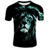 New Cool Lion Graphic 3D Men's T Shirt Unisex Fashion Animal Oversized Shirt O'Neck Breathable Short Sleeve Casual Tops & Tees