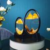 12-дюймовая 3D-картина из движущегося песка, круглая стеклянная картина из океана и песка, песочные часы, зыбучие пески, поделки из текучего песка, домашний декор