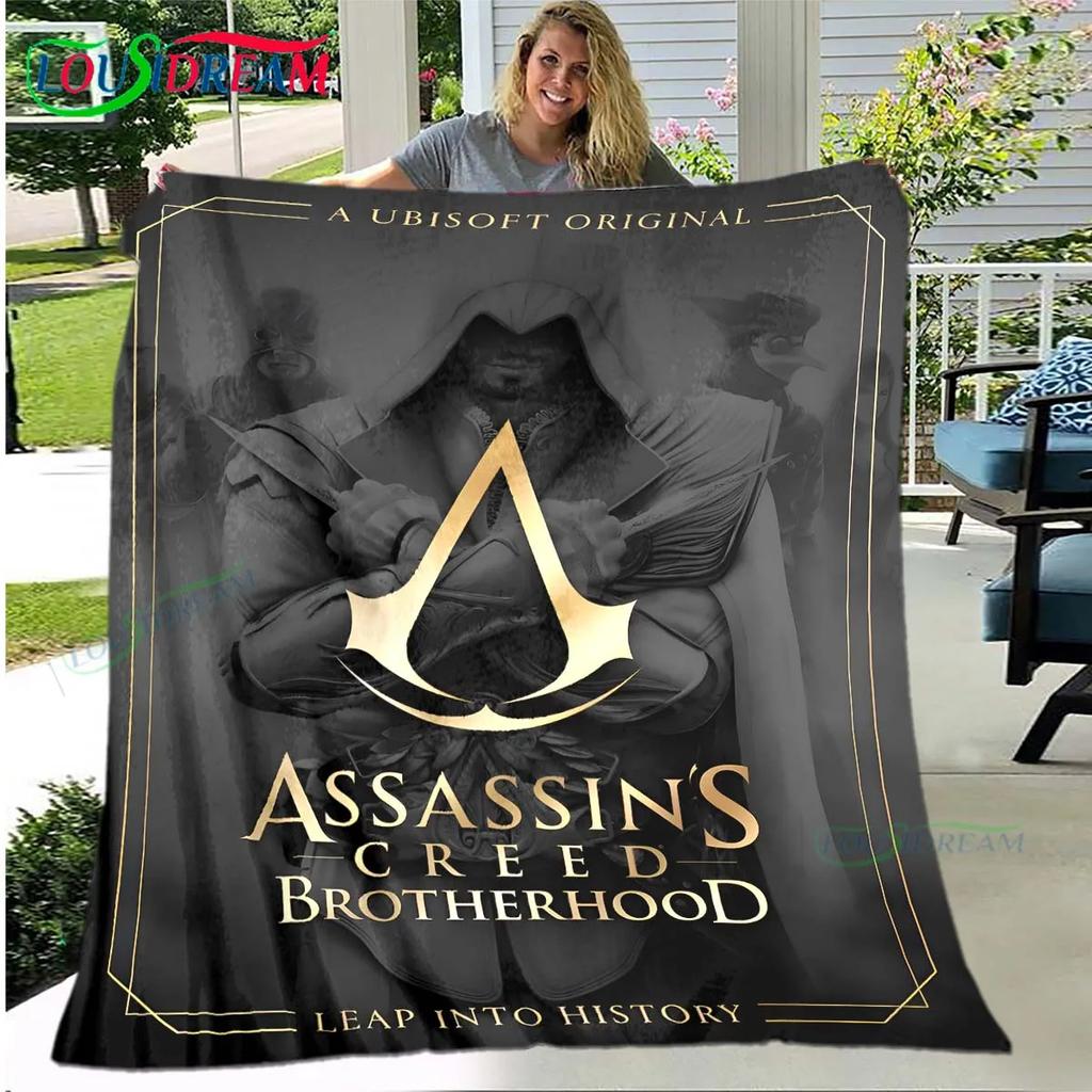 3D Игры Мода Плед Assassin's Creed, Фланелевый Плед для Кровати Дивана Пикника Офиса Пешего Туризма Отдыха Дневного Сна Подарок на День Рождения