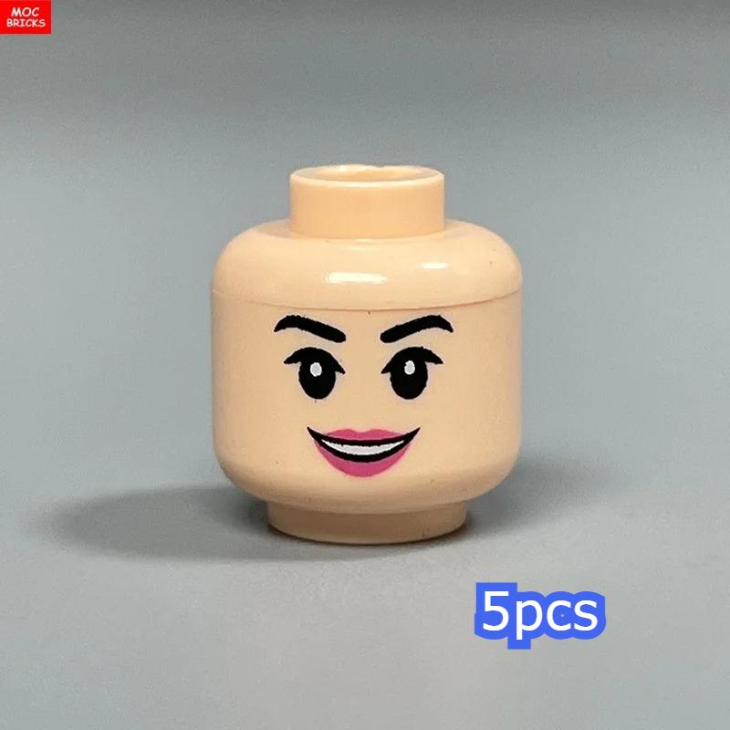 MOC Детали Конструктора Полая Плоть Выражение Лица Голова Идеально Для Фигурки 4 см Сделай Сам Образовательные Строительные Блоки Игрушки Детские Подарки