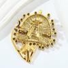 Vintage Banquet Clothes Metal Pin Irregular Glaze Badge Pin  Clothes Accessories