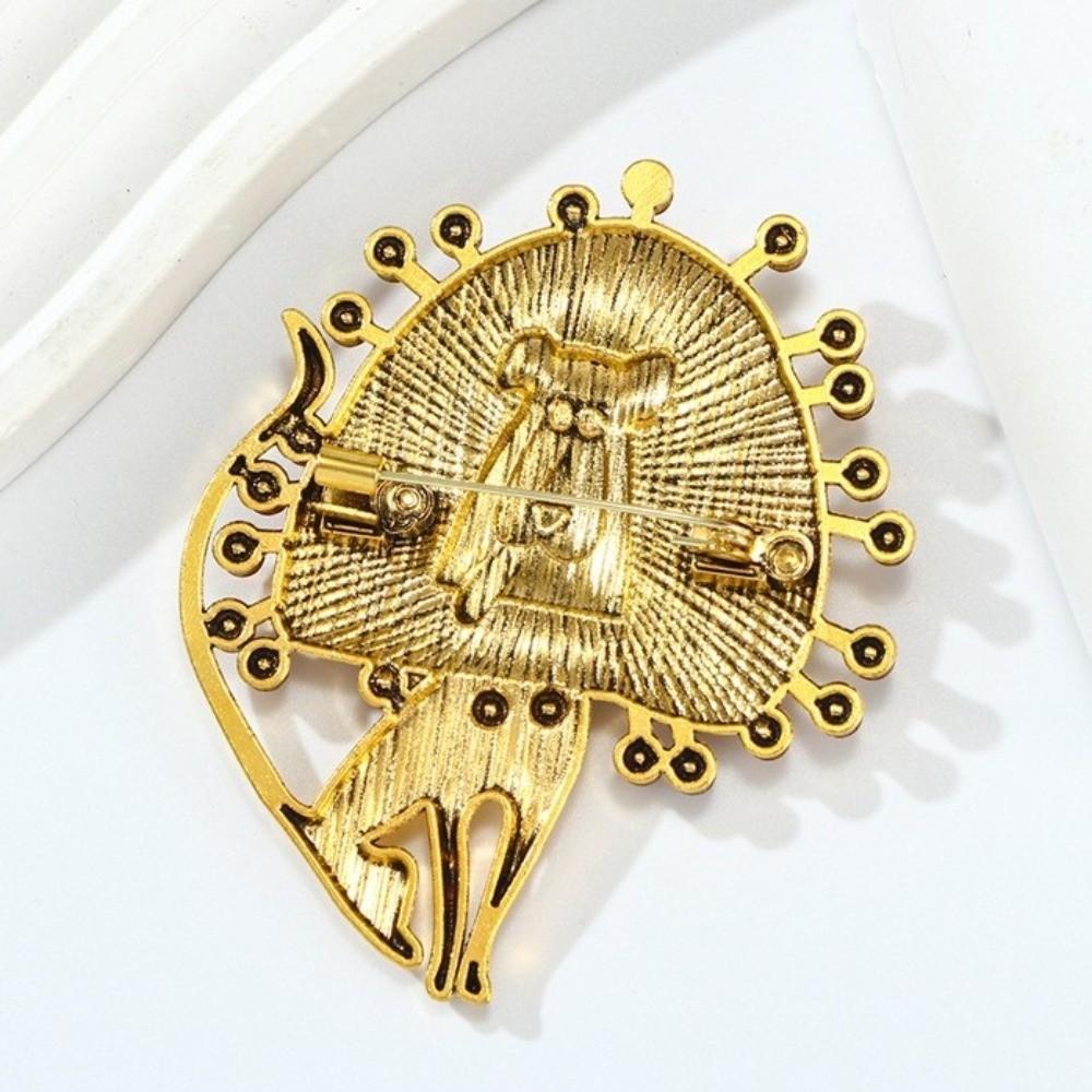 Vintage Banquet Clothes Metal Pin Irregular Glaze Badge Pin  Clothes Accessories