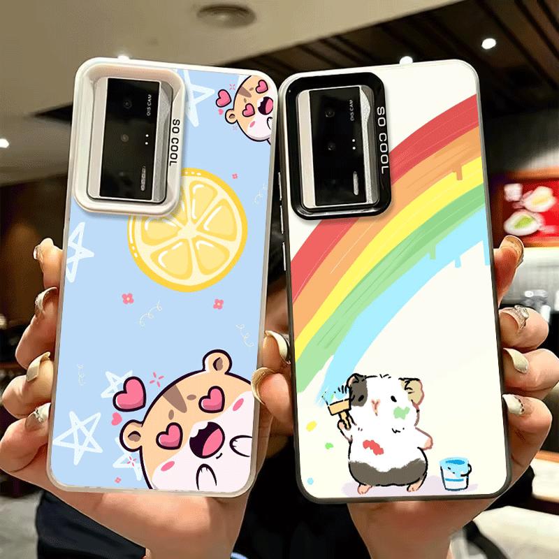 Мультяшный Милый Хомяк Ударопрочный Чехол для Телефона для Xiaomi Poco X7 X6 X5 X3 Pro F7 Ultra M8 Redmi 15C 15 14C 13C 12C 10C 13 12 10