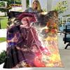 Anime Cartoon Demon Slayer Blanket,Flannel Blanket Throw Blanket,Sherpa Warm Children's Blanket for Living Room Bedroom Beds