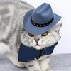 Pet Cowboy Hat Adjustable Dog Cosplay Cap Halloween Christmas Costume Accessory for Dogs Cats Dress Up Party Decoration