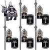 MOC Medieval Military Building Blocks Elven Warrior Orc Rohan Gondor Knight Character Set Animal Army Weapon Bow Crossbow Toy