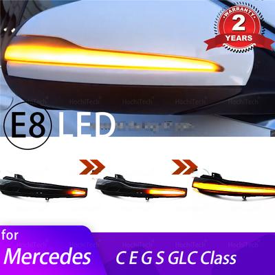 Динамический указатель поворота для Mercedes Benz CES GLC W205 X253 W213 W222 V Class W447, проблесковый маячок с проточной водой