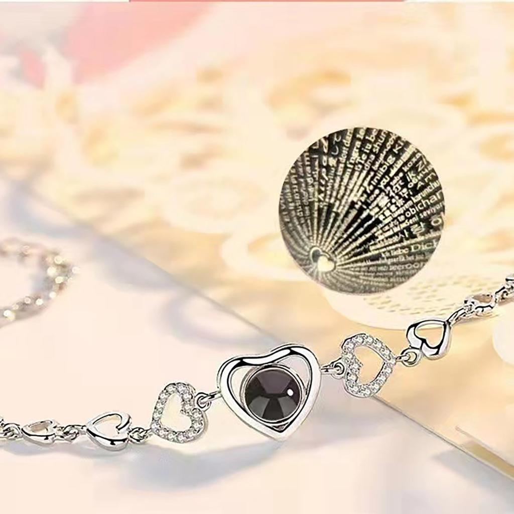 Персонализированный Кастомизированный Браслет с Проекцией Цвета Любви с Фотографией, Юбилейный Памятный Подарок на День Рождения для Матери, Леди, Жены, Дочери, Бабушки