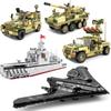 KAZI Military Truck Panzer Bomber Model Building Blocks Battleship WW2 Army Bombers Aircraft Soldier Figures Construction Toys