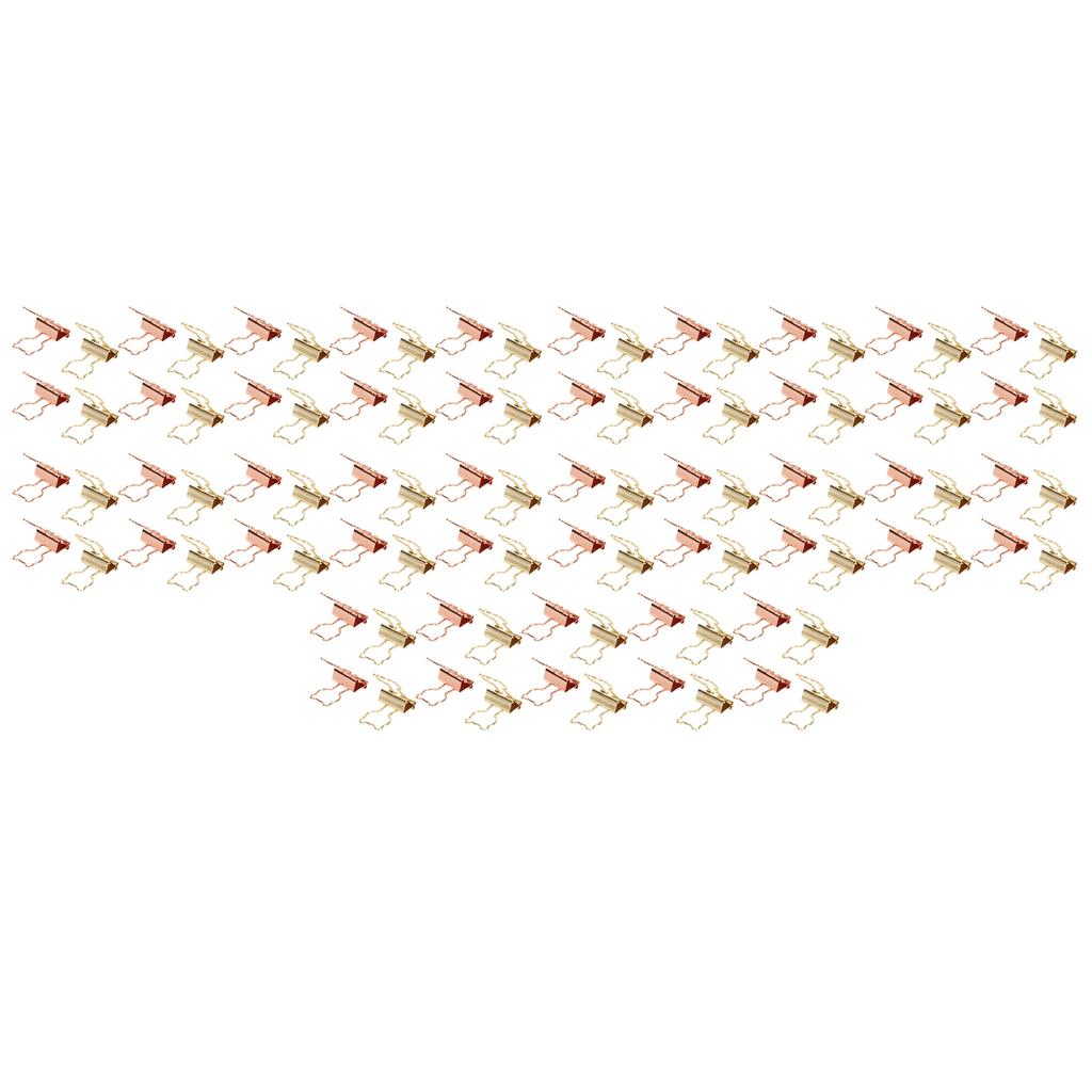 100 шт. зажимов в форме кошки, золотые, железные, полые, мини-забавные зажимы для документов 