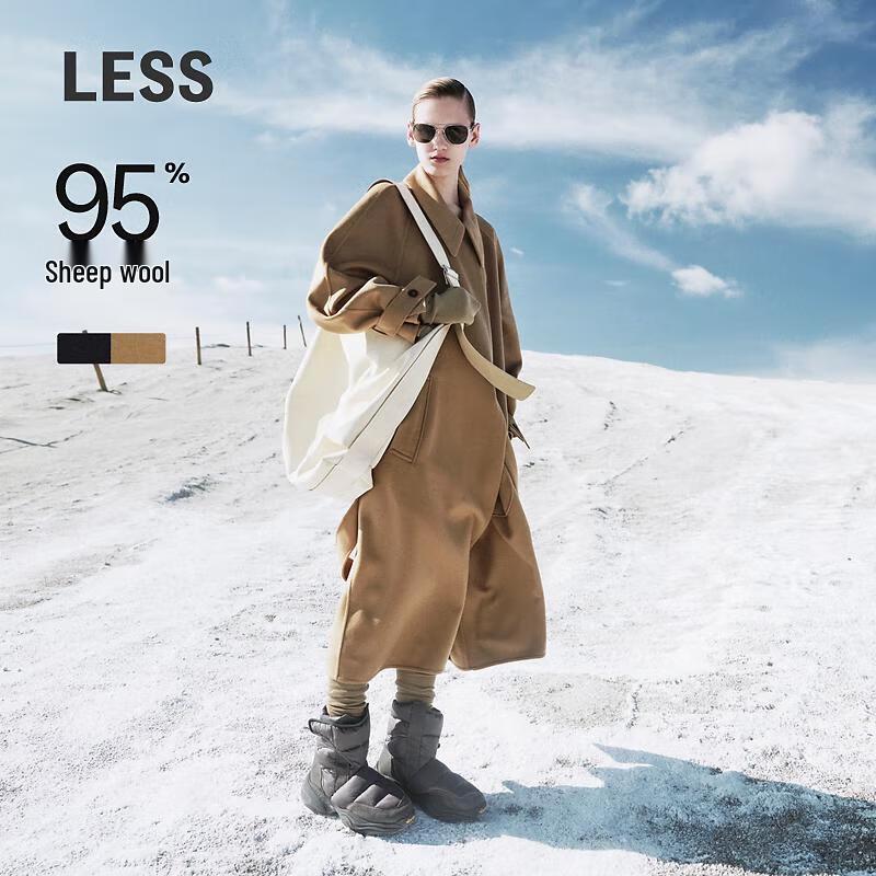 LESS 2023 Cashmere Blend Long Wool Coat