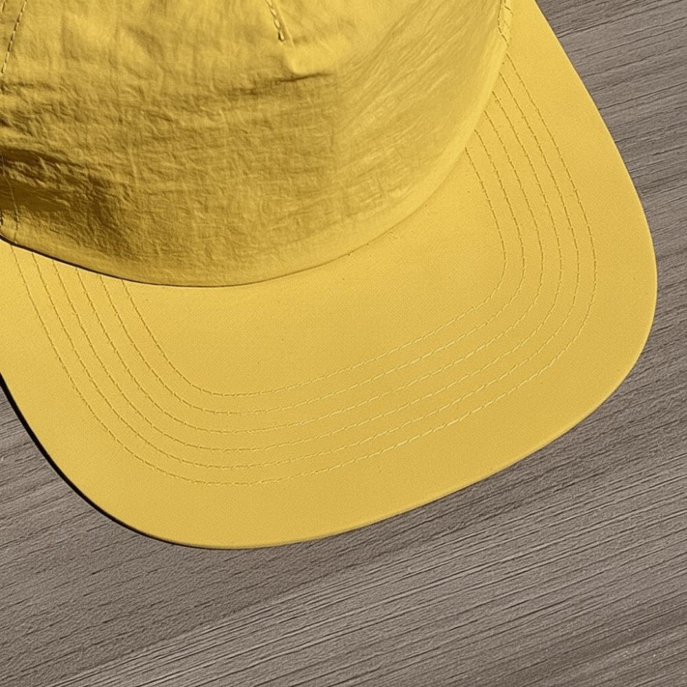 Solid Color 5 Panel Peaked Hat Quick Drying Snapback Cap Sun Protection Hat for Men and Women