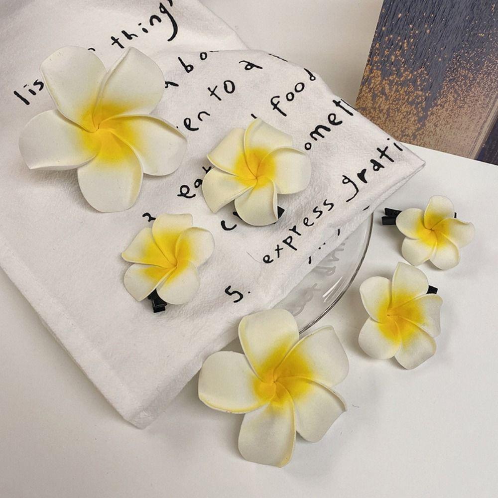 Bohemian Style Simulation Flower Hair Clip Korean Style Beach Hair Clip Flower Hairpin Seaside