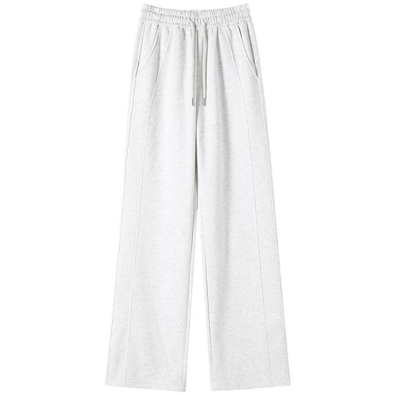 Women's High Waist Wide Leg Casual Sweatpants - Petite Slim Fit for Autumn/Winter 2024