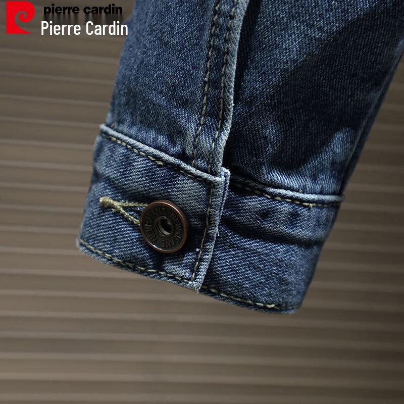 Мужская джинсовая куртка Pierre Cardin свободного кроя синего цвета