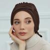 Мусульманский мгновенный тюрбан однотонный эластичный внутренний чепец хиджабы для кепок готовый к носке женский головной платок под чепчик