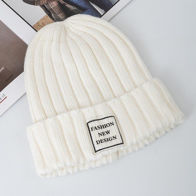 Новые женские зимние шапки, модные теплые Kpop Steetwear, шапка-бини, женские повседневные зимние вязаные шапки с прозрачной этикеткой