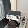 Vintage Piano Shoulder Bag Fashion PU Leather Bag Trendy Mini Square Bag Girls
