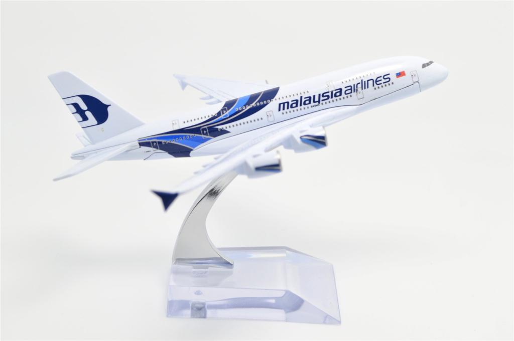 Династия Тан 16 см Авиакомпания Malaysia Airlines Airbus A380 Модель самолета из сплава Игрушка 1/400
