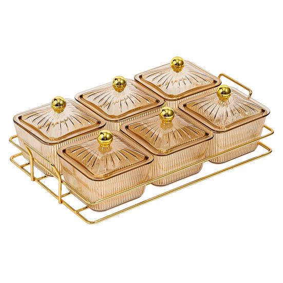 Поднос для орехов и конфет с крышками, фруктовая тарелка с пластиковым отделением, демонстрационная тарелка для закусок, раздельные сервировочные миски для закусок