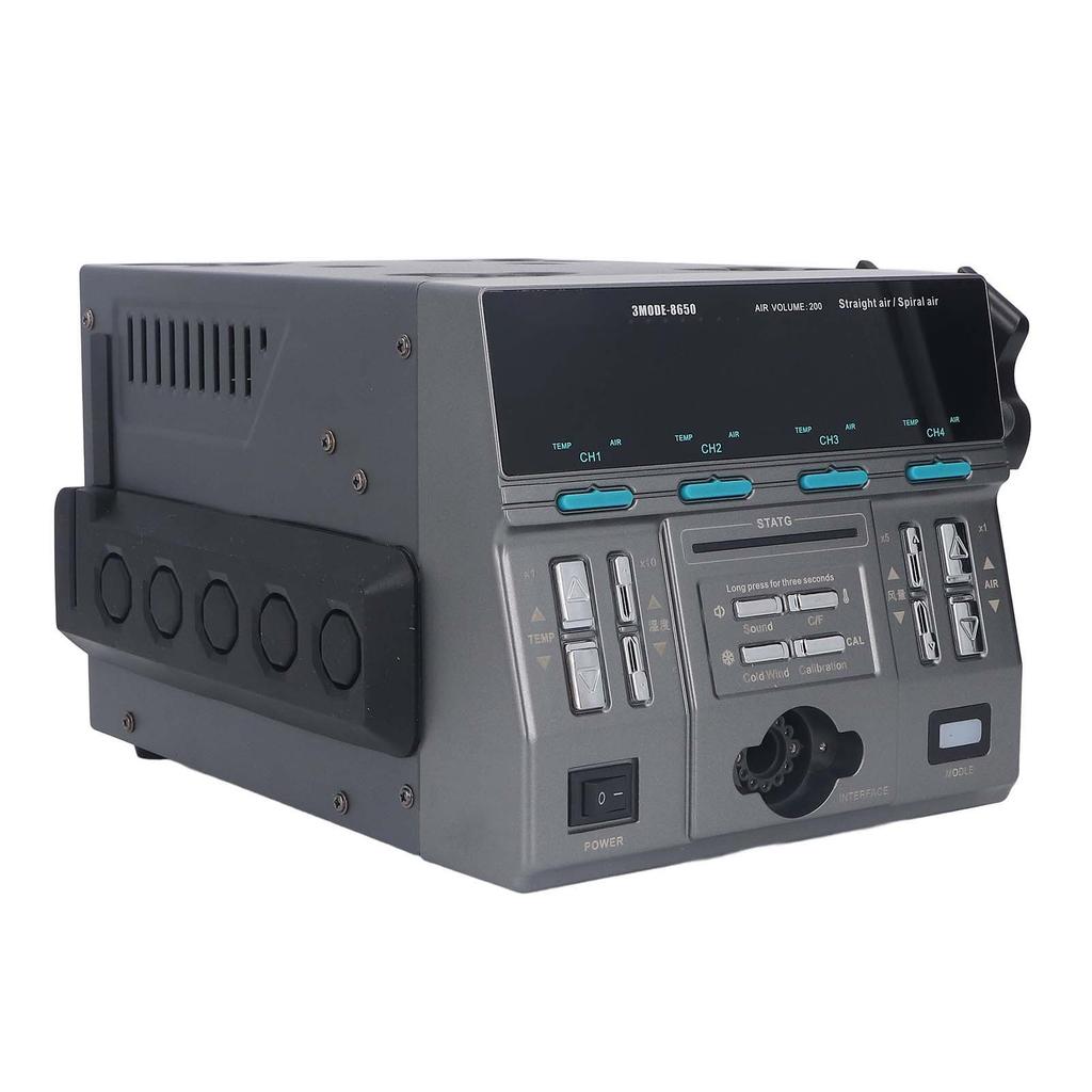 3 Modes Hot Air Rework Station Auto Sleep Digital Display Hot Air Gun Soldering Station 1300W US Plug AC110V