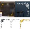 Corridor Wall Sticker Living Room Background 3D Mirror Flower Art Mural
