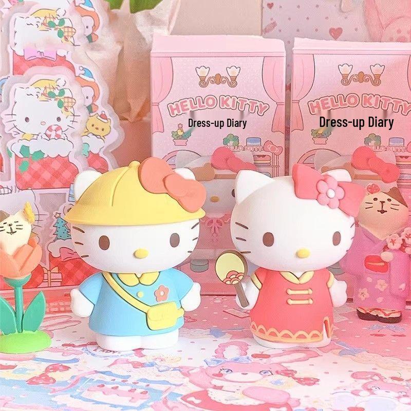 Кукла-фигурка Hello Kitty Dress-Up Diary Blind Box - Девичий орнамент, подарок (Национальная версия)