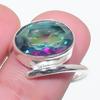 Natural Mystic Rainbow Topaz 925 Sterling Silver Jewelry Ring Size 7 W4u43