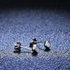 Real Moissanite Diamond Stud Earrings D Color 0.1ct S925 Sterling Silver Round Earrings Wedding Fine Jewelry for Women