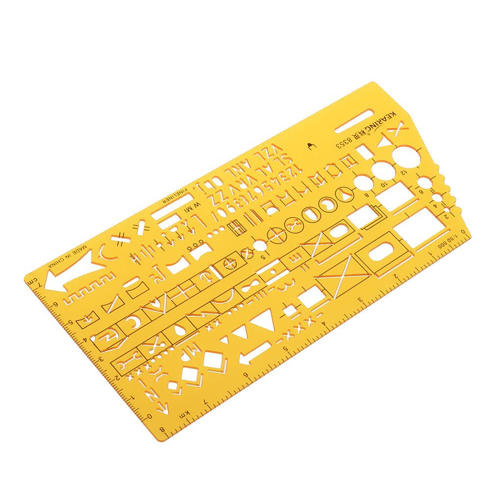 1 Piece Ruler Drafting Drawing Template Stencil Tools :50000 Measuring