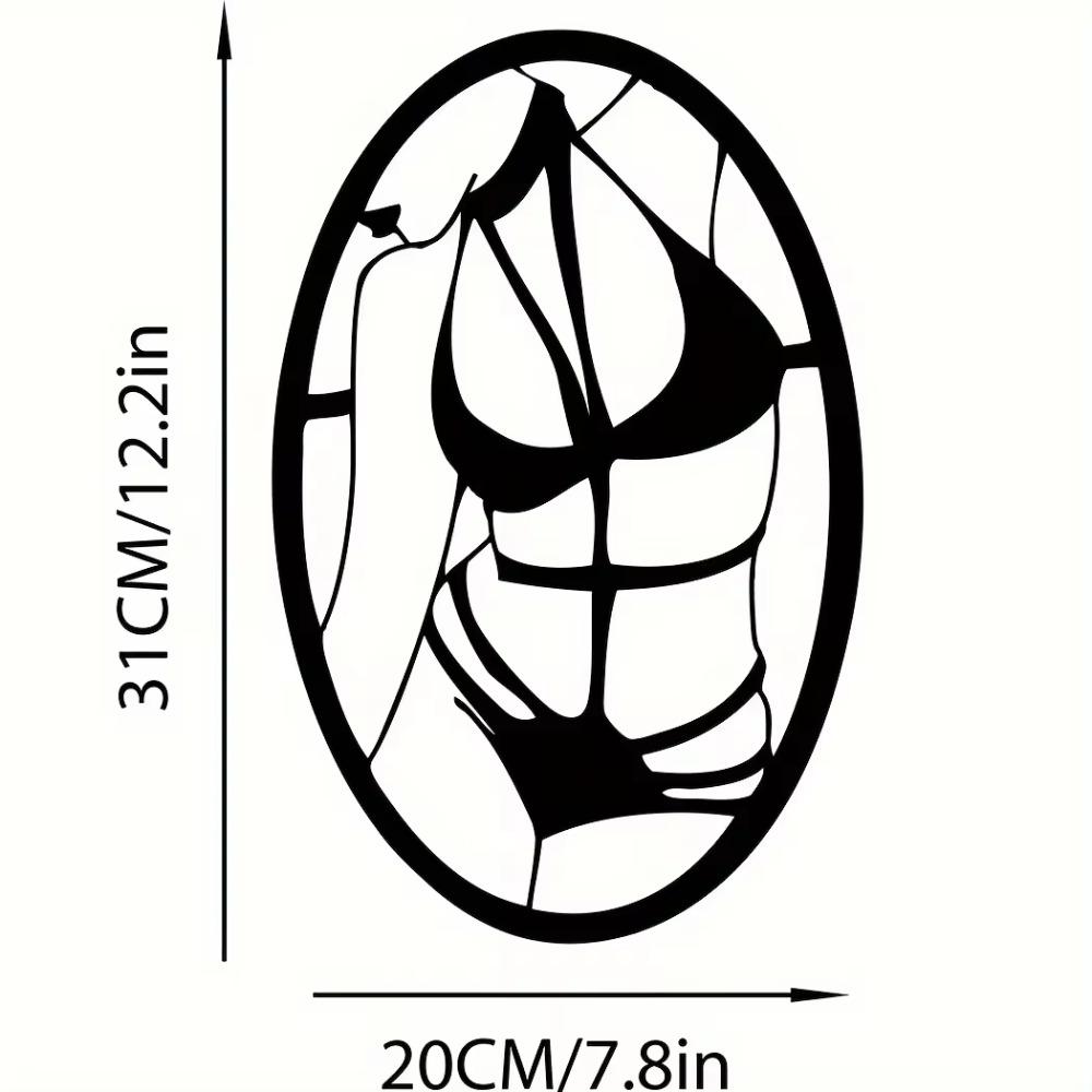 Сексуальная женщина настенный художественный знак крутой минималистский металлический декор, стильный сексуальный женский настенный орнамент, идеально подходит для офиса или современного пространства