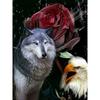 DIY 5D Алмазная картина Волк Животное Украшение дома Ручная работа Art Kit Полная дрель Вышивка