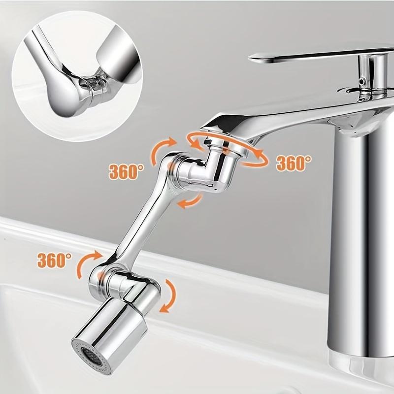 1 шт. полностью металлический удлинитель для крана с поворотом на 1080°, универсальный аэратор-баблер, фильтр против брызг, экономящий воду, насадка-распылитель для крана