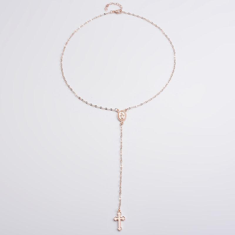 Серебряные круглые свадебные украшения модные простые женские длинные кулоны ожерелье золото 1 шт. богемный стиль сплав розовое золото аксессуары