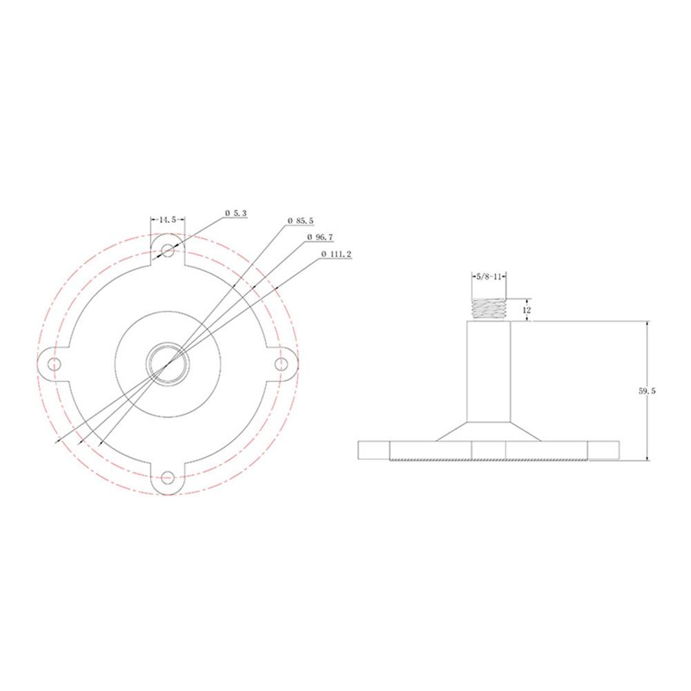 1pc 5/8 Inch GNSS STA-DZ04 Antenna Base No Magnet No Screw Installation For Outdoor Use GNSS Antennas Accessories