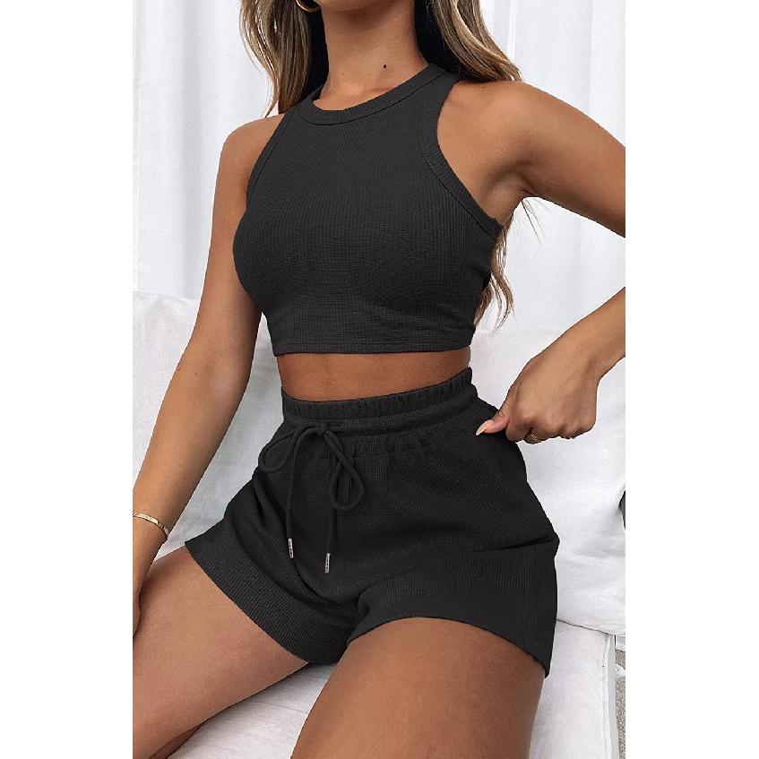 Лето 2023, однотонный жилет, городской повседневный короткий жилет из 2 предметов